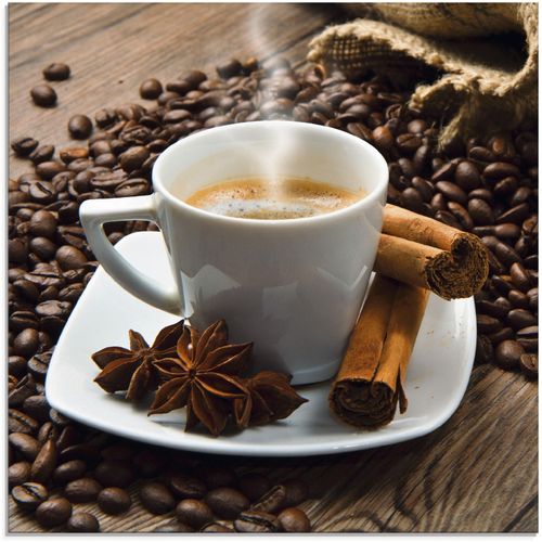 4058661633286 - Glasbild ARTLAND Kaffeetasse Leinensack mit Kaffeebohnen Bilder Gr B H 20 cm x 20 cm Getränke 1 St braun Glasbilder Bilder in verschiedenen Größen 4058661633286 - Glasbild ARTLAND Kaffeetasse Leinensack mit Kaffeebohnen Bilder Gr B H 20 cm x 20 cm Getränke 1 St braun Glasbilder Bilder in verschiedenen Größen