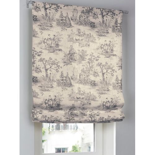 6943755987421 - Raffrollo HEINE HOME Gr 3 grau (weiß grau) B80cm H140cm Raffrollos