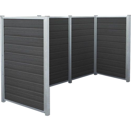 5703393751188 - Mülltonnenverkleidung Artura Mit WPC Planken und Stahlpfosten LxBxH 2880 x 990 x 1420 mm 5703393751188 - Mülltonnenverkleidung Artura Mit WPC Planken und Stahlpfosten LxBxH 2880 x 990 x 1420 mm