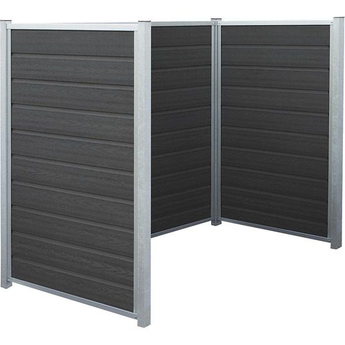 5703393166289 - Mülltonnenverkleidung Artura Mit WPC Planken und Stahlpfosten LxBxH 1890 x 990 x 1420 mm 5703393166289 - Mülltonnenverkleidung Artura Mit WPC Planken und Stahlpfosten LxBxH 1890 x 990 x 1420 mm