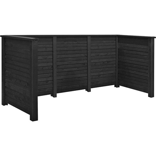 5703393747730 - Mülltonnenverkleidung Plank Profil Holz LxBxH 2940 x 970 x 1080 mm schwarz kaiserkraft 5703393747730 - Mülltonnenverkleidung Plank Profil Holz LxBxH 2940 x 970 x 1080 mm schwarz kaiserkraft