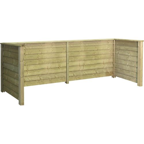 5703393747709 - Mülltonnenverkleidung Klink Profil Holz LxBxH 3770 x 970 x 1080 mm natur 5703393747709 - Mülltonnenverkleidung Klink Profil Holz LxBxH 3770 x 970 x 1080 mm natur