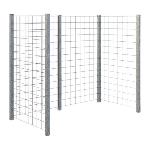 5703393166500 - Mülltonnenabtrennung Stahlspalier LxBxH 1735 x 890 x 1470 mm verzinkt 5703393166500 - Mülltonnenabtrennung Stahlspalier LxBxH 1735 x 890 x 1470 mm verzinkt