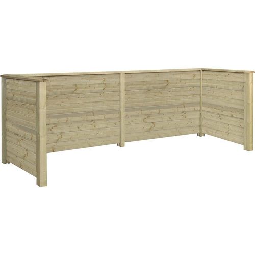 5703393712875 - Mülltonnenverkleidung Plank Profil Holz LxBxH 3770 x 970 x 1080 mm natur 5703393712875 - Mülltonnenverkleidung Plank Profil Holz LxBxH 3770 x 970 x 1080 mm natur