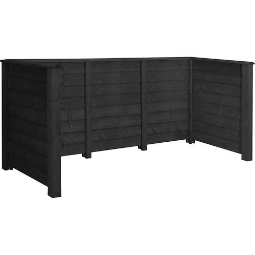 5703393712790 - Mülltonnenverkleidung Klink Profil Holz LxBxH 2940 x 970 x 1080 mm schwarz 5703393712790 - Mülltonnenverkleidung Klink Profil Holz LxBxH 2940 x 970 x 1080 mm schwarz