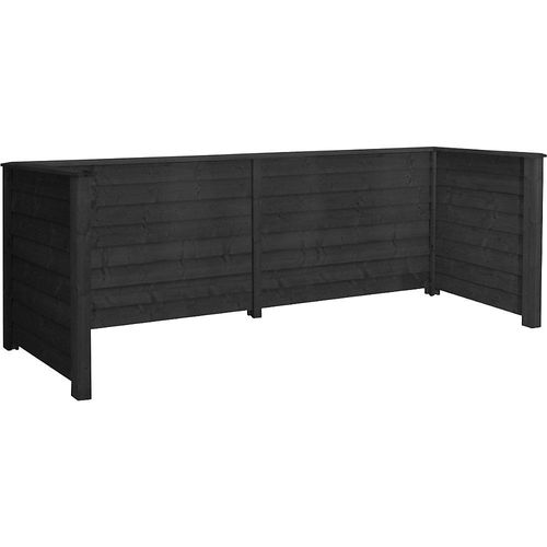 5703393747716 - Mülltonnenverkleidung Klink Profil Holz LxBxH 3770 x 970 x 1080 mm schwarz 5703393747716 - Mülltonnenverkleidung Klink Profil Holz LxBxH 3770 x 970 x 1080 mm schwarz