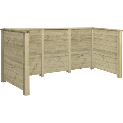 5703393747686 - Mülltonnenverkleidung Klink Profil Holz LxBxH 2940 x 970 x 1080 mm natur 5703393747686 - Mülltonnenverkleidung Klink Profil Holz LxBxH 2940 x 970 x 1080 mm natur