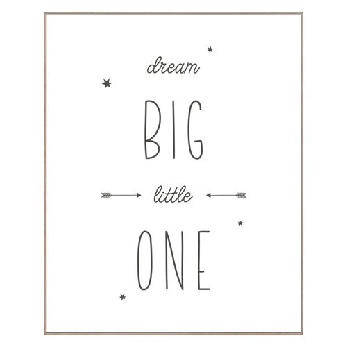 8714597575668 - Bild mit Rahmen REINDERS Dream Big Little One Bilder Gr B H T 40 cm x 50 cm x 16 cm 1 St schwarz (schwarz weiß) Bilder mit Rahmen