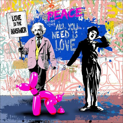 4019449522833 - Glasbild LOVE IS THE ANSWER 4019449522833 - Glasbild LOVE IS THE ANSWER