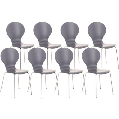 4251152617202 - 8 x Stapelstuhl Diego I Ergonomischer Konferenzstuhl Mit Holzsitz Und Metallgestell I Stapelbarer Stuhl Mit Pflegeleichter Sitzfläche 4251152617202 - 8 x Stapelstuhl Diego I Ergonomischer Konferenzstuhl Mit Holzsitz Und Metallgestell I Stapelbarer Stuhl Mit Pflegeleichter Sitzfläche