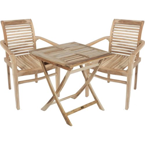 4041908121400 - 3tlg Teak Tischgruppe Gartenmöbel Gartentisch Stuhl Garten Stapelstuhl Tisch 4041908121400 - 3tlg Teak Tischgruppe Gartenmöbel Gartentisch Stuhl Garten Stapelstuhl Tisch