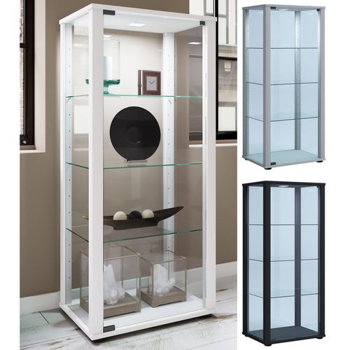 4051814408960 - Glasvitrine stehend Vitrine Glas mit ESG-Sicherheitsglas Maße ca H 115 x B 50 x T 38 cm Standvitrine Glas Modern und platzsparend Glas Vitrinenschrank - Kavisa M 4051814408960 - Glasvitrine stehend Vitrine Glas mit ESG-Sicherheitsglas Maße ca H 115 x B 50 x T 38 cm Standvitrine Glas Modern und platzsparend Glas Vitrinenschrank - Kavisa M
