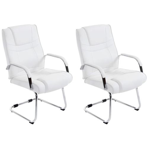 4251756469115 - 2er Set XXL-Freischwinger Attila Mit Metallgestell Und Armlehne I Bürostühle Mit Kunstlederbezug Und Polsterung 4251756469115 - 2er Set XXL-Freischwinger Attila Mit Metallgestell Und Armlehne I Bürostühle Mit Kunstlederbezug Und Polsterung