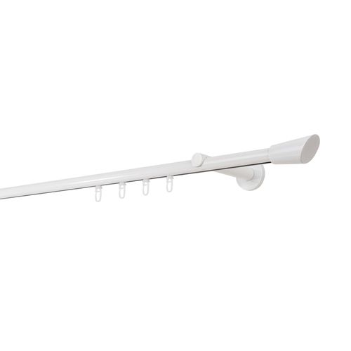 4066866178129 - Ondeco - Gardinenstange auf Maß Innenlauf 20mm Rag 1-lauf Vorhangstange Wandträger 12cm Stilgarnitur Gleiter für Vorhänge - Weiß - 100cm 4066866178129 - Ondeco - Gardinenstange auf Maß Innenlauf 20mm Rag 1-lauf Vorhangstange Wandträger 12cm Stilgarnitur Gleiter für Vorhänge - Weiß - 100cm