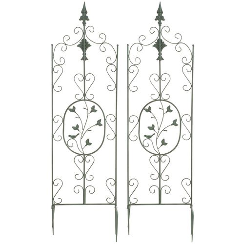 4255716327156 - 2er Set Pflanzen-Rankgitter Burgus Aus Eisen I Rankhilfe Für Kletterpflanzen Im Landhausstil 4255716327156 - 2er Set Pflanzen-Rankgitter Burgus Aus Eisen I Rankhilfe Für Kletterpflanzen Im Landhausstil
