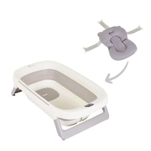3800146270599 - Babybadewanne Morea 81 cm faltbar eingebautes Thermometer Badekissen grau 3800146270599 - Babybadewanne Morea 81 cm faltbar eingebautes Thermometer Badekissen grau