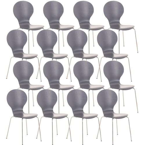 4251152617301 - 16 x Stapelstuhl DIEGO ergonomisch geformter Konferenzstuhl mit Holzsitz und stabilem Metallgestell I In verschiedenen Farben erhältlich 4251152617301 - 16 x Stapelstuhl DIEGO ergonomisch geformter Konferenzstuhl mit Holzsitz und stabilem Metallgestell I In verschiedenen Farben erhältlich
