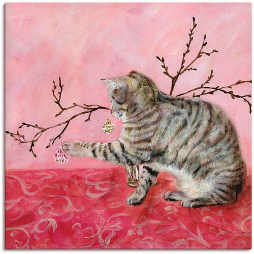 4055327378772 - Wandbild ARTLAND Katzenspiel Bilder Gr B H 30 cm x 30 cm Leinwandbild Haustiere 1 St pink Bild Kunstdruck Kunstdrucke Bilder als Leinwandbild Wandaufkleber oder Poster in versch Größen 4055327378772 - Wandbild ARTLAND Katzenspiel Bilder Gr B H 30 cm x 30 cm Leinwandbild Haustiere 1 St pink Bild Kunstdruck Kunstdrucke Bilder als Leinwandbild Wandaufkleber oder Poster in versch Größen