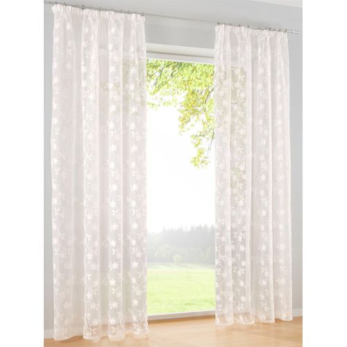 6941446623504 - Gardine HEINE HOME Gr 4 weiß (sanftes weiß) Gardinen 245cm Universalzugband Ösen 140cm Polyester B140cm H245cm