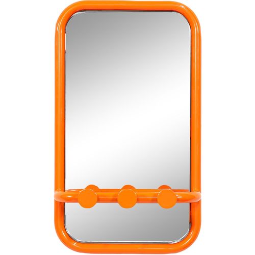 8712077113652 - Wandspiegel RETRO orange B35cm H60cm T11cm Stahl Spiegel Retro Spiegel mit 3 Haken 8712077113652 - Wandspiegel RETRO orange B35cm H60cm T11cm Stahl Spiegel Retro Spiegel mit 3 Haken