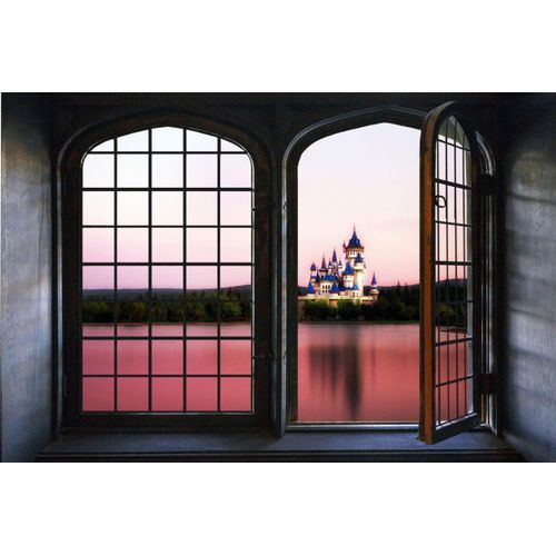 4049009363736 - Wandsticker QUEENCE Schloss Wandtattoos Gr B H 60 cm x 40 cm Geographie bunt Wandtattoos und Wandsticker