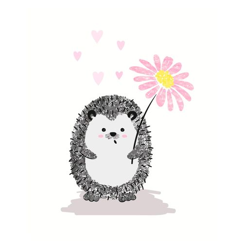 4069745106459 - Poster LÜTTENHÜTT Igel mit Herzen und Blume rosa (farbe bild(er) rosa) B50cm H70cm T02cm Papier Bilder HD Premium Druck 4069745106459 - Poster LÜTTENHÜTT Igel mit Herzen und Blume rosa (farbe bild(er) rosa) B50cm H70cm T02cm Papier Bilder HD Premium Druck