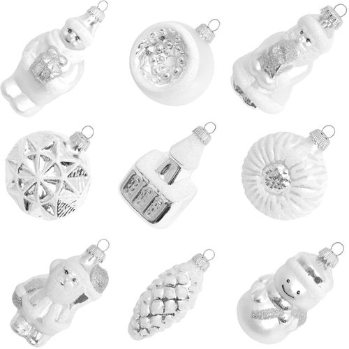 0024762034028 - Christbaumschmuck KREBS GLAS LAUSCHA KGL03402 silber (silberfarben) B4cm H3cm T7cm Glas Weihnachtsbaumschmuck Formen- & Figuren-Set aus Glas 0024762034028 - Christbaumschmuck KREBS GLAS LAUSCHA KGL03402 silber (silberfarben) B4cm H3cm T7cm Glas Weihnachtsbaumschmuck Formen- & Figuren-Set aus Glas