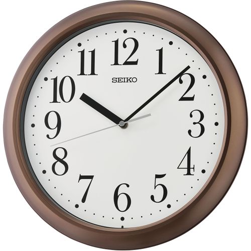 4517228838279 - Wanduhr SEIKO QXA787B braun Wanduhren H 45cm QuarzuhrWohnzimmerEsszimmerKücheArbeitszimmerBüro Flur