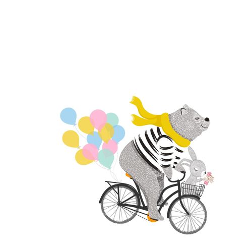 4069745106534 - Poster LÜTTENHÜTT Bär mit Hase auf Fahrrad bunt (farbe bild(er) bunt) B50cm H70cm T02cm Papier Bilder HD Premium Druck 4069745106534 - Poster LÜTTENHÜTT Bär mit Hase auf Fahrrad bunt (farbe bild(er) bunt) B50cm H70cm T02cm Papier Bilder HD Premium Druck