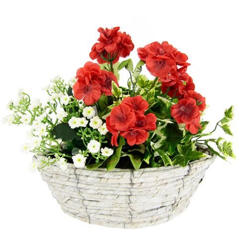 4019844809416 - Kunstblume IGEA Gesteck Geranien mit Blüten rot B36cm H30cm L25cm Polyester Kunstpflanzen 4019844809416 - Kunstblume IGEA Gesteck Geranien mit Blüten rot B36cm H30cm L25cm Polyester Kunstpflanzen