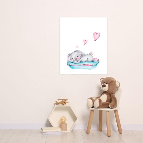 4069745106411 - Poster LÜTTENHÜTT Schlafender Hase mit Herzen grau (farbe bild(er) grau) B50cm H70cm T02cm Papier Bilder HD Premium Druck 4069745106411 - Poster LÜTTENHÜTT Schlafender Hase mit Herzen grau (farbe bild(er) grau) B50cm H70cm T02cm Papier Bilder HD Premium Druck