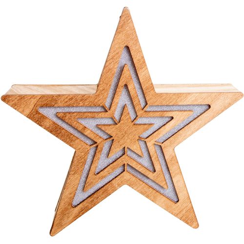 4003222886021 - LED Stern NÄVE Stern Weihnachtsdeko aus Holz Lampen Gr Höhe 23 cm 1 St beige (natur) Weihnachtssterne LED Dekoobjekt aus Holz inkl Timer Höhe ca 23 cm Batteriebetrieb