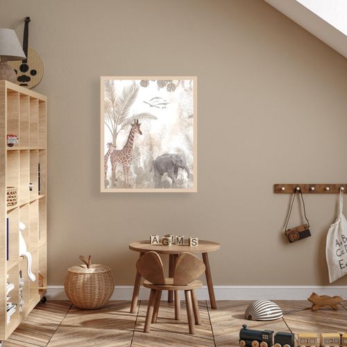 4068223534807 - Bild mit Rahmen LÜTTENHÜTT Tiere im Dschungel bunt (farbe rahmen beige farbe bild(er) bunt) B30cm H40cm T07cm Holz Plexiglas Bilder Premium Rahmenbild Motive in wunderschönen Pastelltönen 4068223534807 - Bild mit Rahmen LÜTTENHÜTT Tiere im Dschungel bunt (farbe rahmen beige farbe bild(er) bunt) B30cm H40cm T07cm Holz Plexiglas Bilder Premium Rahmenbild Motive in wunderschönen Pastelltönen