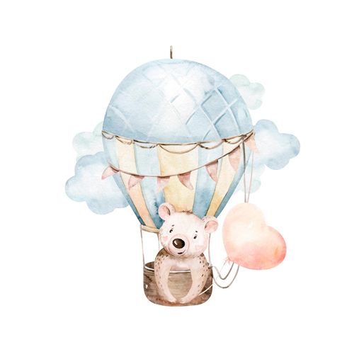 4069745108125 - Poster LÜTTENHÜTT Koala mit Herz im Heißluftballon blau (farbe bild(er) blau) B40cm H50cm T02cm Papier Bilder HD Premium Druck