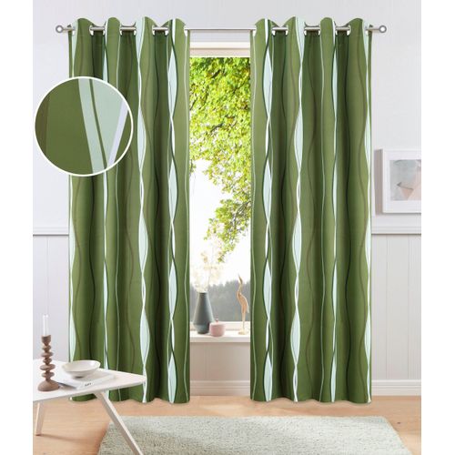 4068223589562 - Gardine MY HOME Dimona Blackout Gr 1 grün (olivgrün) B130cm H145cm Polyester Polyester Gardinen 4068223589562 - Gardine MY HOME Dimona Blackout Gr 1 grün (olivgrün) B130cm H145cm Polyester Polyester Gardinen