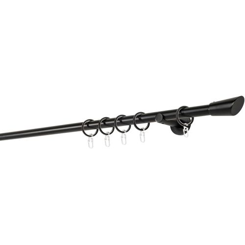 4066866108751 - Ondeco - Gardinenstange auf Maß 20mm Match 1-lauf Vorhangstange Wandträger 65cm Stilgarnitur mit Ringen für Vorhänge - Schwarz - 170cm 4066866108751 - Ondeco - Gardinenstange auf Maß 20mm Match 1-lauf Vorhangstange Wandträger 65cm Stilgarnitur mit Ringen für Vorhänge - Schwarz - 170cm
