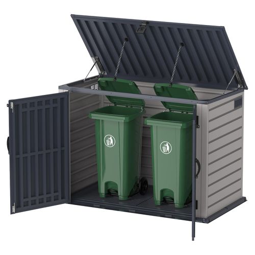 6388019022508 - Duramax MultiStore Aufbewahrungsbox 3er Mülltonnenbox 2100 l 192 x 137 x 108 cm Kunststoff