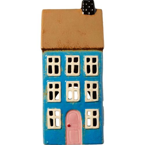 5709898374143 - Teelicht-Haus aus Keramik blau 10 x 75 x 235 cm 5709898374143 - Teelicht-Haus aus Keramik blau 10 x 75 x 235 cm