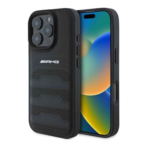 3666339345716 - AMG für Apple iPhone 16 Pro Max Hardcase Debossed Lines Black 3666339345716 - AMG für Apple iPhone 16 Pro Max Hardcase Debossed Lines Black