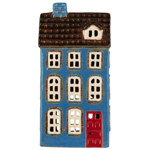 5709898367176 - Keramikhaus Teelicht My Home Town blau mit roter Tür 10 x 75 x 205 cm 5709898367176 - Keramikhaus Teelicht My Home Town blau mit roter Tür 10 x 75 x 205 cm
