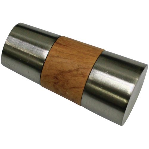 4003018380139 - Gardinenstangen-Endstück Konus braun (edelstahl optik holz optik) Ø19cm Gardinenstangenendstücke Serie Gardinenstangen Set Sol