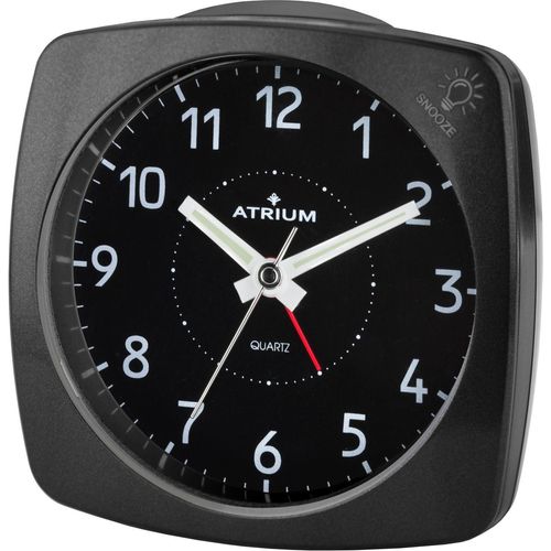 4037921027218 - Quarzwecker ATRIUM A251-7 schwarz Wecker Wecker Schlafzimmer schleichende Sekunde Snooze Beleuchtung 4037921027218 - Quarzwecker ATRIUM A251-7 schwarz Wecker Wecker Schlafzimmer schleichende Sekunde Snooze Beleuchtung