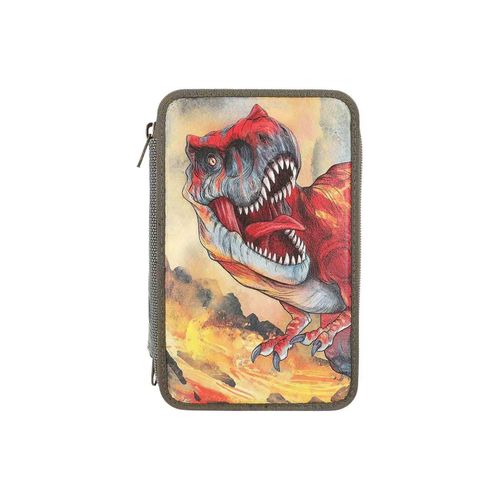 4010070682484 - 3-Fach Federtasche mit 3D Effekt Dino World 20 x 13 cm