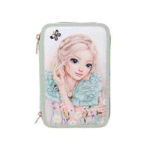 4010070705374 - 3-Fach Federtasche mit Stickerei SUMMER FEELING inkl Stifte TOPModel 75 x 13 x 20 cm 4010070705374 - 3-Fach Federtasche mit Stickerei SUMMER FEELING inkl Stifte TOPModel 75 x 13 x 20 cm