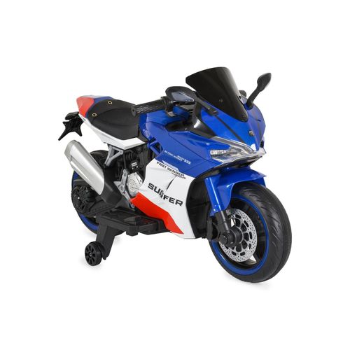 3801005001330 - Kinder Elektromotorrad Surfer Stützräder Fußstütze Bluetooth MP3-Ausgang blau 3801005001330 - Kinder Elektromotorrad Surfer Stützräder Fußstütze Bluetooth MP3-Ausgang blau