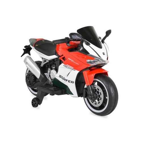 3801005001323 - Kinder Elektromotorrad Surfer Stützräder Fußstütze Bluetooth MP3-Ausgang rot 3801005001323 - Kinder Elektromotorrad Surfer Stützräder Fußstütze Bluetooth MP3-Ausgang rot