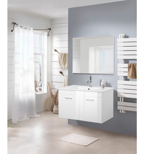 4068223454747 - Badspiegel WELLTIME Florenz weiß B80cm H60cm T18cm MDF Spiegel in drei Breiten (60cm80cm100cm) 4068223454747 - Badspiegel WELLTIME Florenz weiß B80cm H60cm T18cm MDF Spiegel in drei Breiten (60cm80cm100cm)