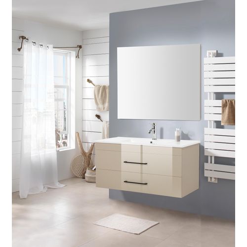 4068223454730 - Badspiegel WELLTIME Florenz beige (kaschmir) B100cm H60cm T18cm MDF Spiegel in drei Breiten (60cm80cm100cm) 4068223454730 - Badspiegel WELLTIME Florenz beige (kaschmir) B100cm H60cm T18cm MDF Spiegel in drei Breiten (60cm80cm100cm)