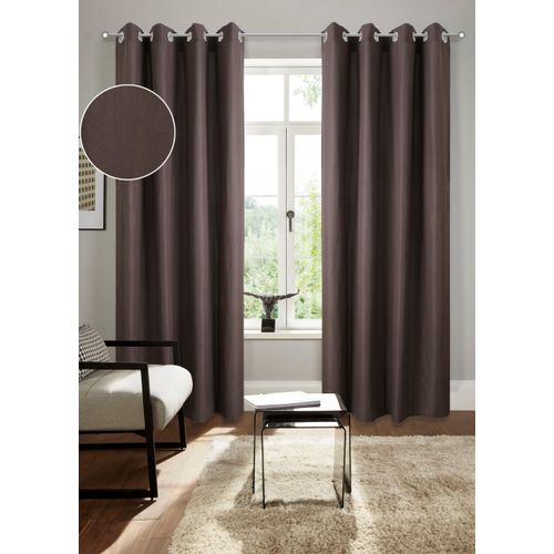 4068222401254 - Vorhang BRUNO BANANI Lagan Gr 1 braun B140cm H145cm Polyester Polyester Gardinen 2-er Set gewebt Microfaser versch Größen einfarbig Bestseller 4068222401254 - Vorhang BRUNO BANANI Lagan Gr 1 braun B140cm H145cm Polyester Polyester Gardinen 2-er Set gewebt Microfaser versch Größen einfarbig Bestseller