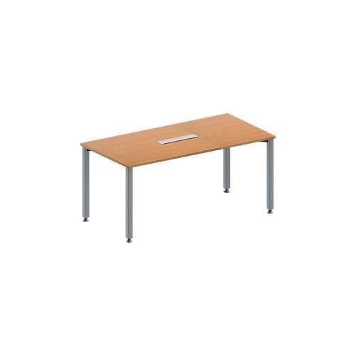 4251898816327 - Genius Konferenztisch MODENA FLEX 6-fach Anschluss Rechteck 4-Fuß Quadratrohr B 1600 x T 800 x H 720-840 mm Buche weißalu 4251898816327 - Genius Konferenztisch MODENA FLEX 6-fach Anschluss Rechteck 4-Fuß Quadratrohr B 1600 x T 800 x H 720-840 mm Buche weißalu